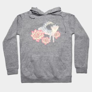 Mack Snow Leopard Gecko and Succulents Hoodie